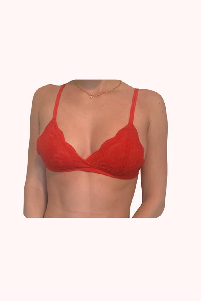 Red lacey Bra