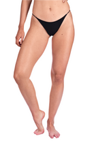 Model wearing NKD Midnight Black String Thong Underwear for Women – front view
